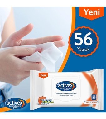 Activex Antibakteriyel 56 Yaprak Islak Mendil