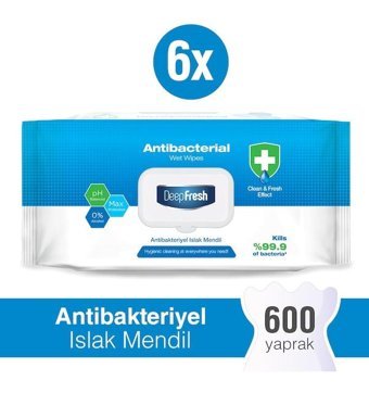 Deep Fresh Antibakteriyel 100 Yaprak 6'lı Islak Mendil