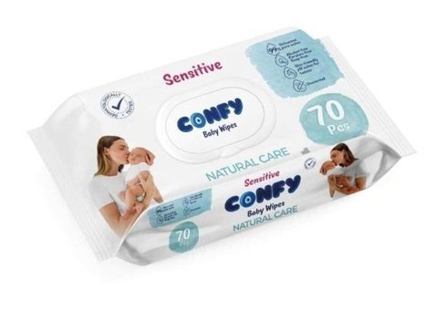 Confy Premium Sensitive 70 Yaprak 12'li Islak Mendil