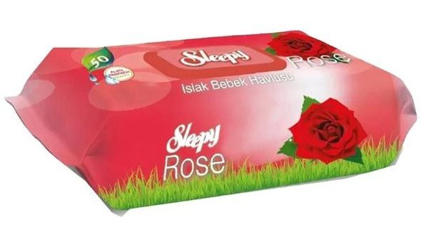 Sleepy Gül Kokulu 50 Yaprak Islak Mendil