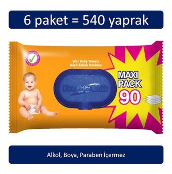 Fresh'n Soft 90 Yaprak 6'lı Islak Mendil