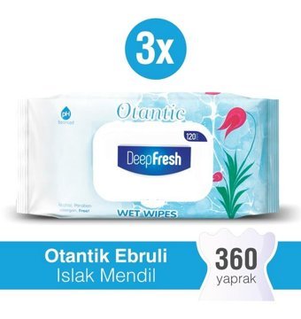 Deep Fresh Otantik 120 Yaprak 3'lü Islak Mendil