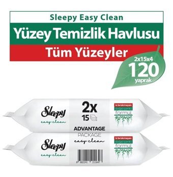 Sleepy Easy Clean 15 Yaprak 8'li Islak Mendil