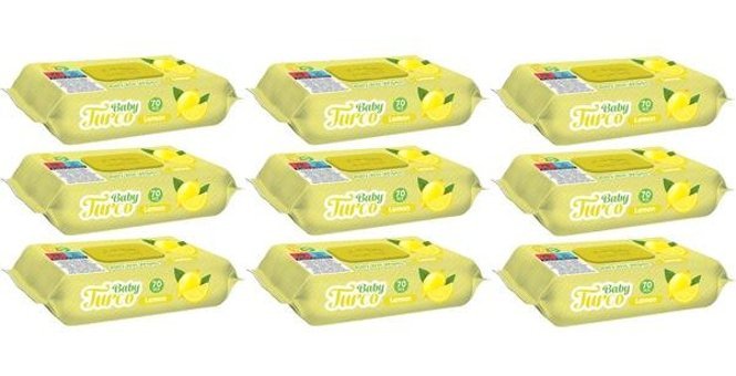 Baby Turco Limon Kokulu 70 Yaprak 9'lu Islak Mendil