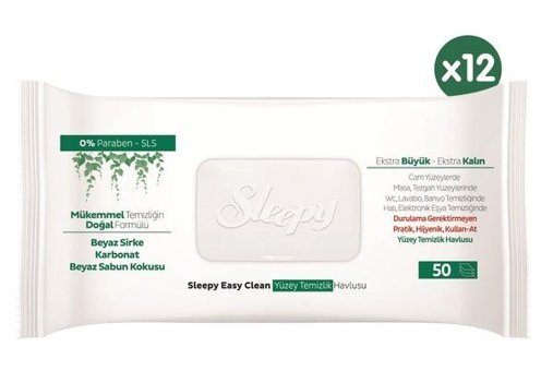 Sleepy Easy Clean 50 Yaprak 12'li Islak Mendil