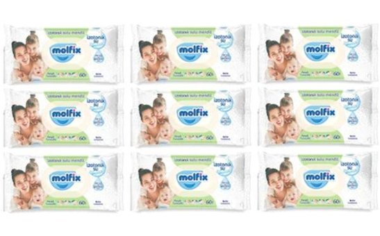 Molfix Ferah 60 Yaprak 9'lu Islak Mendil