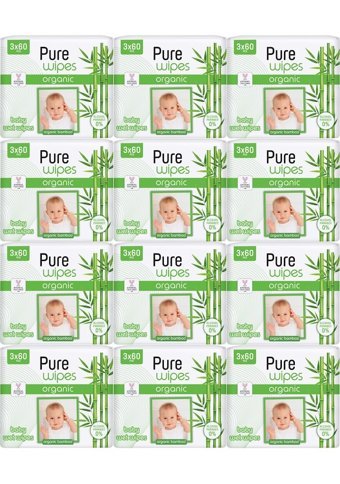 Pure Baby Wipes Bambu 60 Yaprak 36'lı Islak Mendil