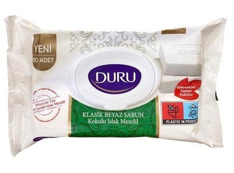 Duru Beyaz Sabun Kokulu 90 Yaprak Islak Mendil