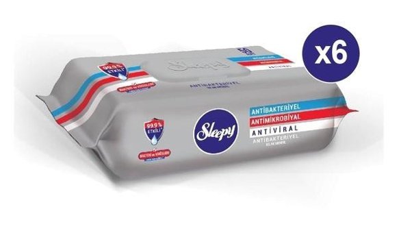 Sleepy Antibakteriyel 50 Yaprak 6'lı Islak Mendil