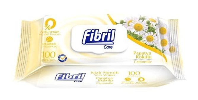 Fibril Care Papatya Kokulu 90 Yaprak 20'li Islak Mendil