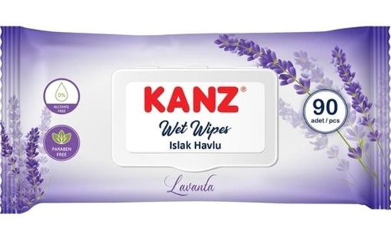 Kanz Lavanta Kokulu 90 Yaprak 24'lü Islak Mendil