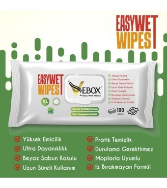 Vebox Easy 100 Yaprak 5'li Islak Mendil