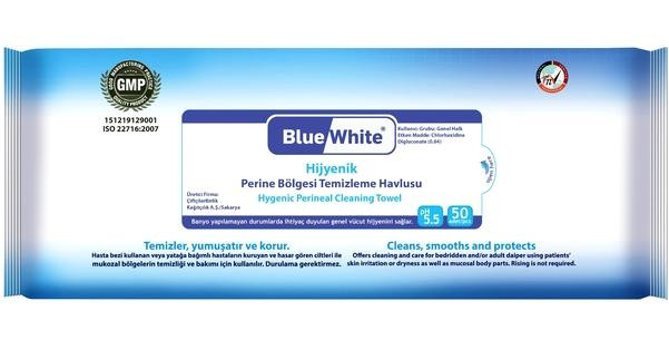 Blue White 100 Yaprak Islak Mendil