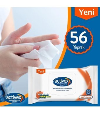 Activex Antibakteriyel 336 Yaprak Islak Mendil
