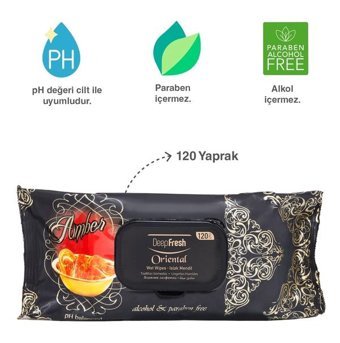 Deep Fresh Oriental 120 Yaprak Islak Mendil