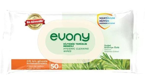 Evony Hijyenik 50 Yaprak Islak Mendil