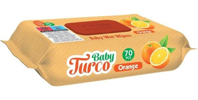 Baby Turco Portakal 70 Yaprak 24'lü Islak Mendil
