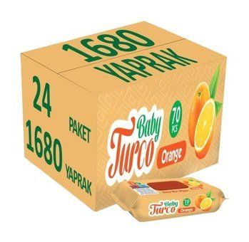 Baby Turco Portakal 70 Yaprak 24'lü Islak Mendil