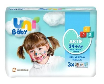 Uni Baby Aktif Hijyen 52 Yaprak 3'lü Islak Mendil