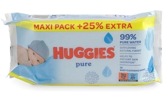 Huggies Pure Yenidoğan Antibakteriyel 72 Yaprak 10'lu Islak Mendil