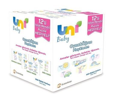 Uni Baby Oyna Öğren 52 Adet 3'lü Yaprak Islak Mendil