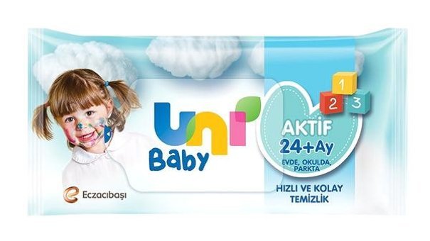 Uni Baby Aktif Hijyen 15 Yaprak 3'lü Islak Mendil