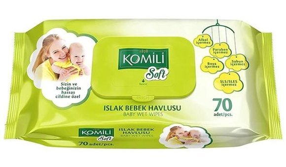 Komili Soft Zeytinyağlı 70 Yaprak Islak Mendil