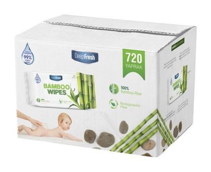 Deep Fresh Bamboo Yenidoğan 60 Yaprak 12'li Islak Mendil