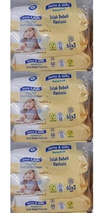 Jenny & Willy Sensitive Yenidoğan 60 Yaprak 9'lu Islak Mendil