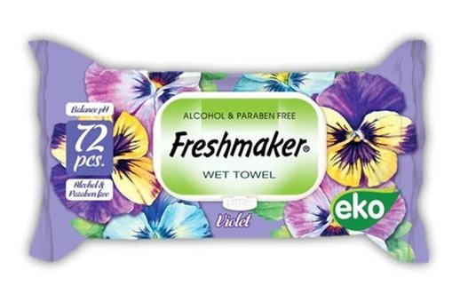 Freshmaker Menekşe Kokulu 72 Yaprak 12'li Islak Mendil