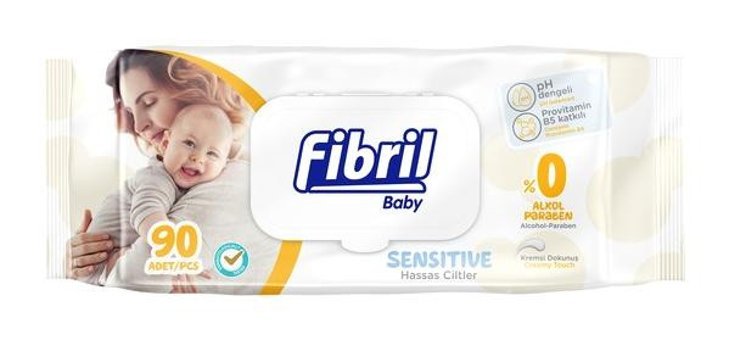Fibril Baby Sensitive Yenidoğan 90 Yaprak 24'lü Islak Mendil