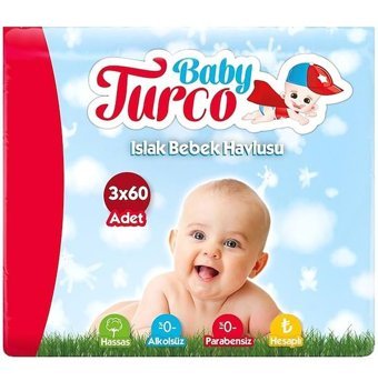 Baby Turco BBT22 60 Yaprak Islak Mendil