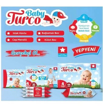 Baby Turco BBT22 60 Yaprak Islak Mendil