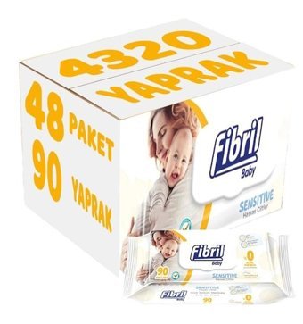 Fibril Sensitive Yenidoğan 90 Yaprak 48'li Islak Mendil