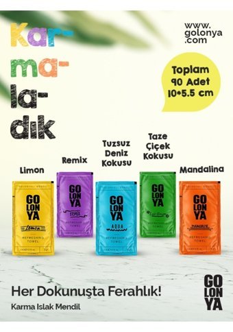 Golonya Karma 90 Yaprak Islak Mendil