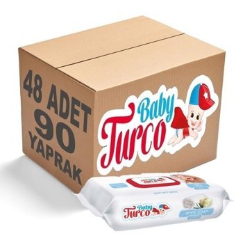 Baby Turco Beyaz Sabun Kokulu 90 Yaprak 48'li Islak Mendil