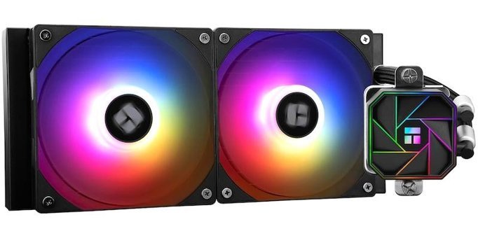 Thermalright Aqua Elite 240 Sessiz 4 Pin 2 Fanlı Sıvı Soğutmalı RGB Masaüstü İşlemci Soğutucu Siyah