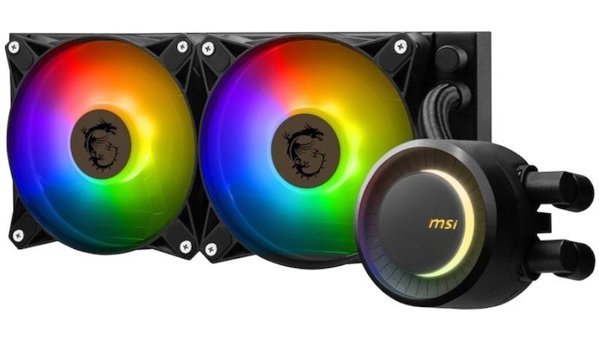 MSI Mag Coreliquid E240 Sessiz 4 Pin 2 Fanlı Sıvı Soğutmalı RGB Masaüstü İşlemci Soğutucu Siyah