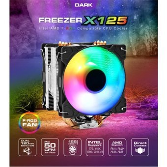 Dark DKCCX125 Freezer X125 Sessiz 4 Pin 1 Fanlı Fan Soğutmalı RGB Masaüstü İşlemci Soğutucu