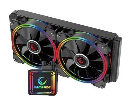 Rampage Aqua 240 Sessiz 4 Pin 2 Fanlı Sıvı Soğutmalı RGB Masaüstü İşlemci Soğutucu