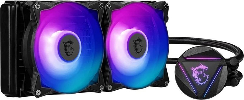 MSI Mag Corelıquıd 240R V2 Sessiz 4 Pin 2 Fanlı Sıvı Soğutmalı RGB Masaüstü İşlemci Soğutucu