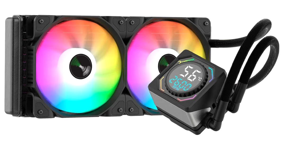 Gamepower Skadi Square 240 mm 4 Pin 2 Fanlı Sıvı Soğutmalı RGB Masaüstü İşlemci Soğutucu