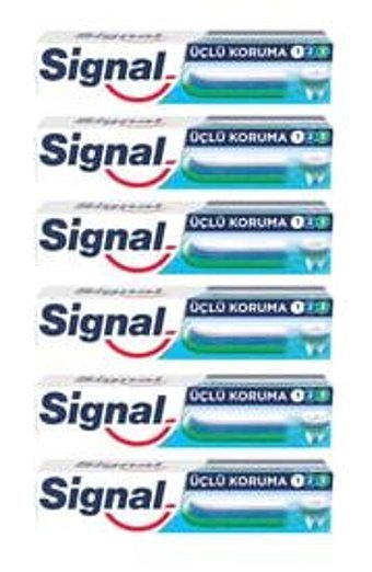 Signal Üçlü Koruma Naneli Florürlü Diş Macunu 6x50 ml