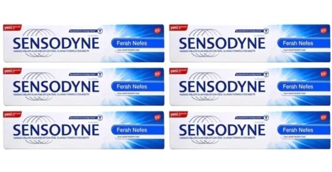 Sensodyne Ferah Nefes Naneli Florürlü Diş Macunu 6x100 ml