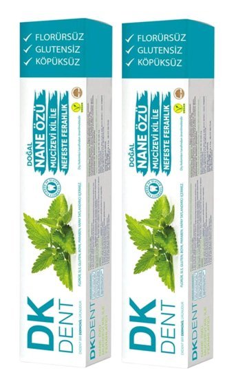 Dkdent Naneli Organik Florürsüz Diş Macunu 2x75 ml