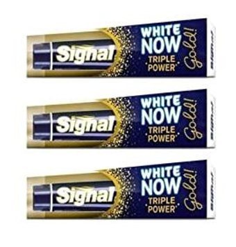 Signal White Now Gold Naneli Florürlü Diş Macunu 3x75 ml