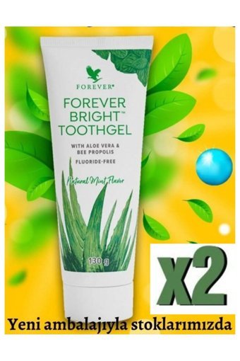 Forever Aloe Veralı Organik Florürsüz Diş Macunu 2x130 ml