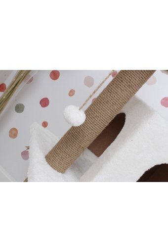 Nursoft Oturaklı Oyuncaklı Katlı 165 cm Kedi Tırmalama Evi