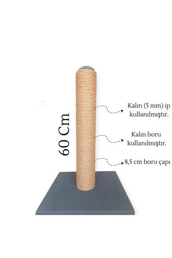 Meowuf 60 cm Kedi Tırmalama Direği