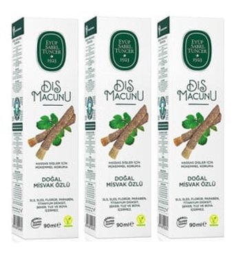 Eyüp Sabri Tuncer Misvaklı Organik Florürsüz Diş Macunu 3x90 ml